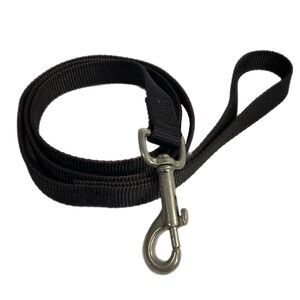 Plain Black Swivel Hook Nylon Leash 46”